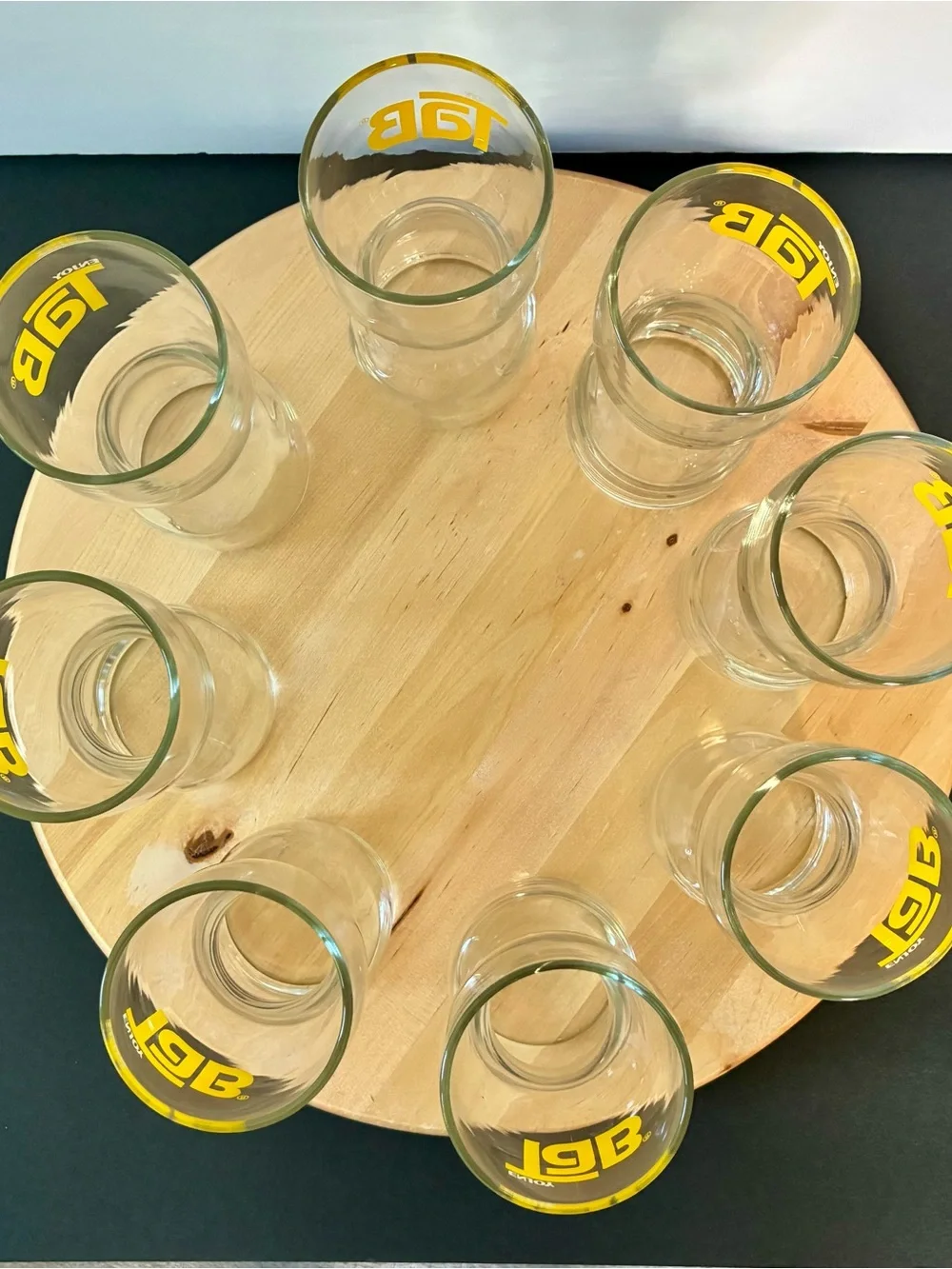 Vintage ENJOY TaB Logo Pint Glasses - Set of 8